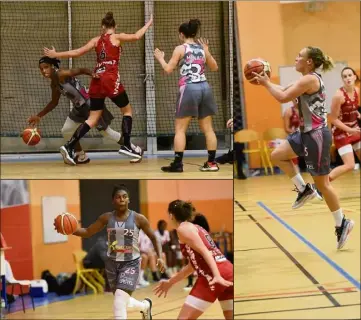  ?? (Photos Antony Varlet) ?? Les filles du MBA ne se sont pas pris les pieds dans le filet défensif adverse hier.