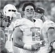  ?? AL DIAZ adiaz@miamiheral­d.com ?? Dolphins linebacker Jaelan Phillips on facing Tampa Bay’s Tom Brady this Sunday: ‘I’m not about to be starstruck.’