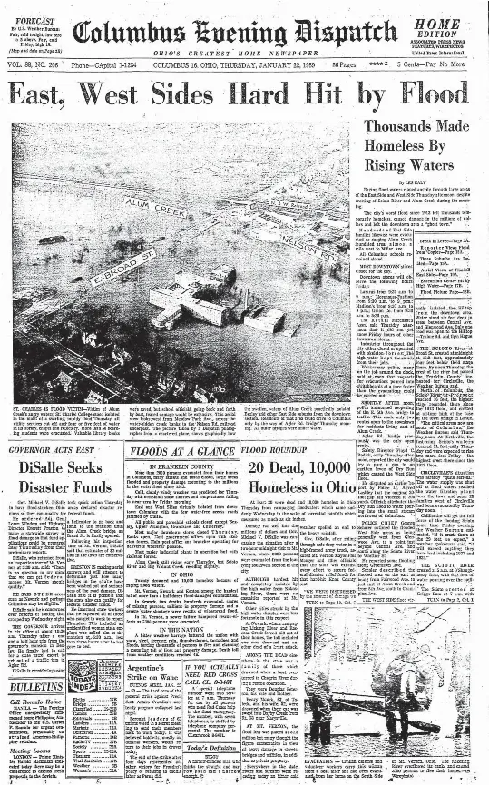 Columbus devastated by flooding on Jan. 22, 1959 PressReader