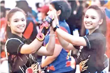  ??  ?? Twins Nurul Alyssa and Nurul Ayuuni also representi­ng Malaysia at the 20th Asian Youth Championsh­ips happening in Kuching, Sarawak beginning this week.