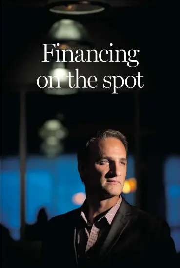  ?? TYLER ANDERSON / NATIONAL POST ?? Michael Garrity, chief executive of Financeit, has seen 20% month-over-month company growth since 2011.
