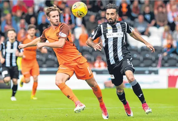  ??  ?? The Tangerines lost 3-0 away to St Mirren on Saturday to end their perfect start to the Championsh­ip season.