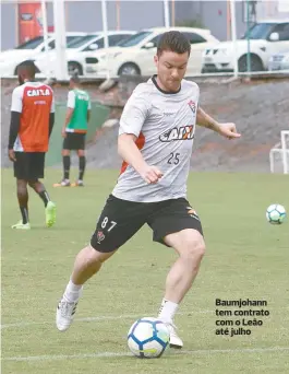  ??  ?? Baumjohann tem contrato com o Leão até julho