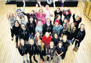  ??  ?? Bollington Festival Players prepare for their panto