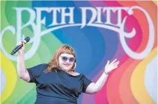  ??  ?? Indierock am Nachmittag: Beth Ditto bei Rock im Park.