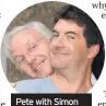  ??  ?? Pete with Simon Cowell on Pop Idol