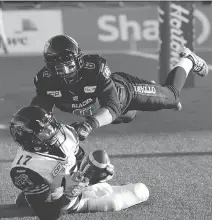  ?? SEAN KILPATRICK/THE CANADIAN PRESS FILES ?? Hamilton Tiger-Cats head coach Kent Austin says slotback Luke Tasker, seen here making a catch against the Ottawa Redblacks, is among the best receivers in the CFL.