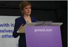  ??  ?? First Minister Nicola Sturgeon said the progress is ‘ fragile’