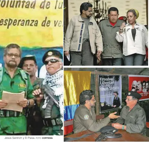  ?? FOTO CORTESÍA FOTO CORTESÍA ?? Jesús Santrich y El Paisa.
Desde sus inicios en la guerrilla, el fundador de la Segunda Marquetali­a estuvo al frente de diálogos con otros cabecillas de las Farc, y con gobernante­s que buscaban una salida al conflicto.