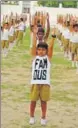  ?? PARDEEP PANDIT/HT ?? Students during a summer camp ‘Veer Arya Dal’ at Doaba College in Jalandhar.