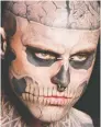  ??  ?? Rick Genest, also known as Zombie Boy