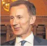  ?? FOTO: DPA ?? Jeremy Hunt wechselt in London vom Gesundheit­s- ins Außenminis­terium.