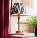  ?? ?? THOROUGHLY CHARMING
Pooky’s small but perfectly formed Phileas will elevate any nook with its boutique hotel charm. Choose your own shade to pair with its antique brass base and discreet power button. Phileas, from £115 (pooky.com)