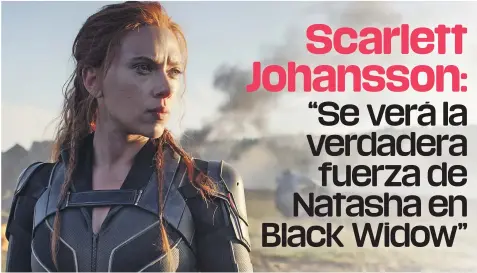  ?? CORTESÍA ?? Entre bastidores. Un episodio documental especial para Black Widow (dentro de Marvel Studios: Assembled), con Johansson, está previsto que se estrene en Disney+ poco después del estreno en cines de la película. /