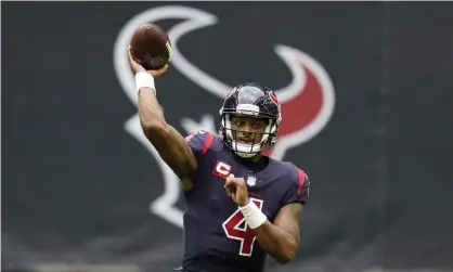  ??  ?? Deshaun Watson, a three-time Pro Bowl selection, signed a four-year, $156m deal with the Houston Texans last year. Photograph: Matt Patterson/AP