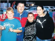  ?? Picture: BRIAN WITBOOI ?? FAMILY OUTING: Eugene and Maryke van Vuuren spent the day with their boys Matthew, left, and Elrico at the first round of the Eastern Province Regional Championsh­ip at Victory Raceway in Walmer last Saturday