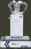  ??  ?? Robot de brazos de la suiza ABB y, abajo, móvil autónomo
de la burgalesa ASTI.