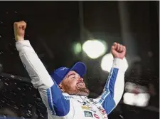  ?? James Gilbert/Getty Images ?? Ricky Stenhouse Jr.’s Daytona 500 win Sunday night snapped a losing streak that spanned 2,060 days and 199 races.