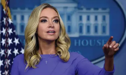  ??  ?? Kayleigh McEnany at the White House on 15 December 2020. Photograph: Olivier Douliery/AFP/Getty Images