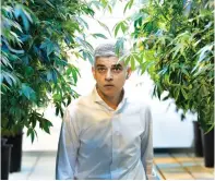  ?? ?? Trip: Sadiq Khan at cannabis farm and baseball