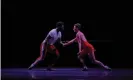  ?? Photograph: CLI Studios ?? Rapturous … Brooklyn Mack and Tiler Peck in The Barre Project.