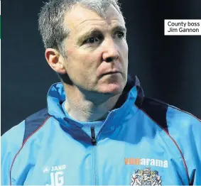  ??  ?? County boss Jim Gannon