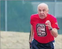  ?? WARD PERRIN/ PNG ?? Norm Lesage, who competes in 100- metre and 200- metre races at the B. C. Seniors Games, didn’t start running until he was 68.