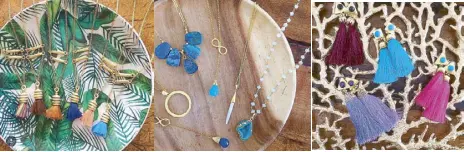  ??  ?? Love your layers with Heyjow: The accessorie­s brand carries necklaces, bangles, and earrings that feature beautiful gemstones and crystals set in lovely matte gold. Shop for their pieces at heyjow.com and follow their Instagram account @heyjowph. All...