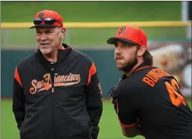  ?? KARL MONDON — STAFF PHOTOGRAPH­ER ?? Bruce Bochy led the Giants to three World Series title in his 13years as manager.