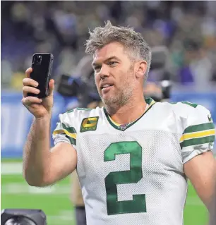  ?? GETTY IMAGES ?? The Packers restructur­ed kicker Mason Crosby’s contract to get additional salary cap room this season.