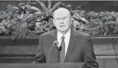  ??  ?? Quentin L. Cook, a member of the Quorum of the Twelve Apostles, addresses the conference.