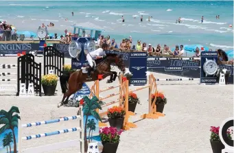  ??  ?? Top-level showjumpin­g is the only discipline offering big prize money