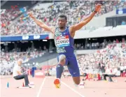  ?? REUTERS ?? Hugues Fabrice Zango competes at a London event in 2019.