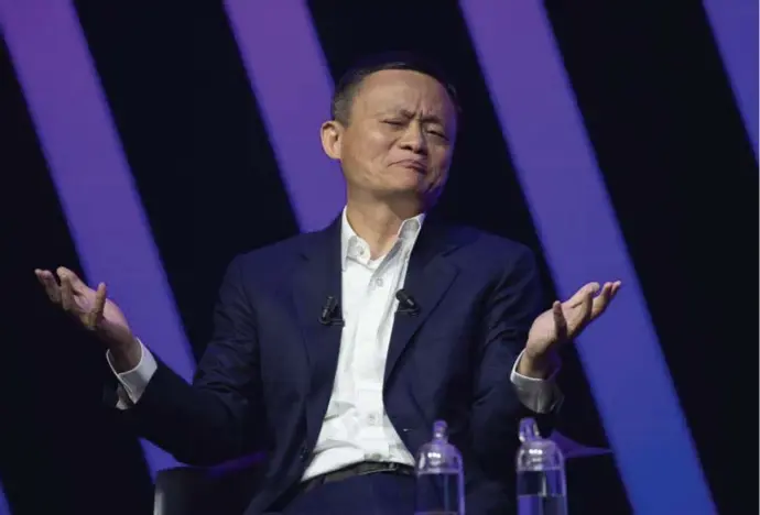  ?? Blondet Eliot/ABACA ?? Alibaba omarmde de straf opvallend nederig. Het bedrijf van Jack Ma bedankte de Chinese overheid zelfs voor het ‘kritische toezicht’.