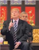  ?? AP ?? Trump llegaba, ayer, a una presentaci­ón de ópera en Pekín.