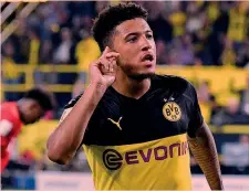  ?? EPA ?? Stellina Jadon Sancho, 19 anni, attaccante inglese ex Manchester City