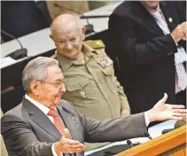  ?? AFP ?? Raul Castro continuará como secretário do Partido Comunista Cubano