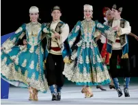  ?? Photo by Ryan Lim ?? Performers during the award ceremony of World Skills 2017 at Du Arena in Yas Island, Abu Dhabi. —