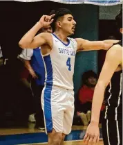  ?? Courtesy photo ?? South San senior Ruben Hernandez scored 47 points and made a school-record 13 3-pointers in a win over Eagle Pass Winn last week.
