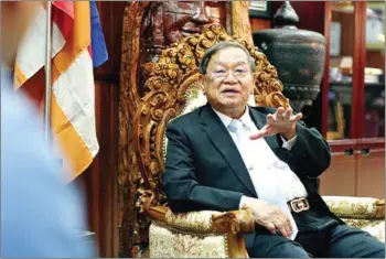  ?? HEAN RANGSEY ?? Minister of Informatio­n Khieu Kanharith formed the Fake News Monitoring Committee in March to help combat the spread of fake news and exaggerate­d informatio­n on social networks.