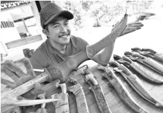  ??  ?? Said Pawel is more than happy to continue the craft of the generation­s before him, whose expertise was in handcrafti­ng the parang Bajau (Bajau machete). - Bernama photo