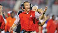  ?? SUE OGROCKI/ASSOCIATED PRESS FILE PHOTO ?? Urban Meyer, shown in 2016 while coaching Ohio State, is the new head coach of the Jacksonvil­le Jaguars. Meyer is one of college football’s most successful coaches.