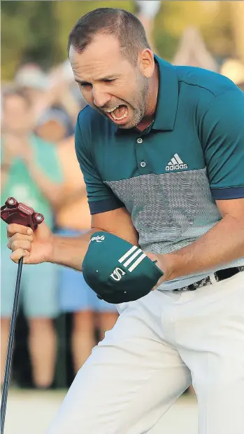  ?? GETTY IMAGES/ FILES ?? Sergio Garcia hung on at Augusta to finally win a major.