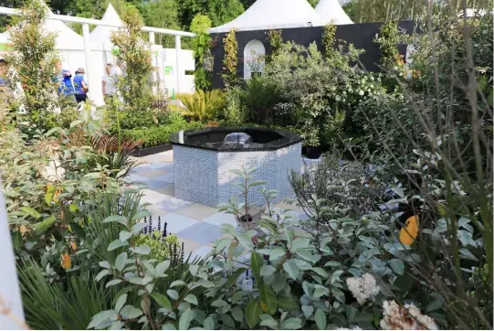  ??  ?? War and Peace: The GOAL garden, created by Brian Burke (inset) was moved to Co Kildare