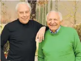  ?? ?? Sodalizio Mario Lavezzi, 74 anni, e Giulio Rapetti in arte Mogol, 86 anni