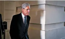  ?? NEW YORK TIMES FILE PHOTO ?? Robert Mueller, the special counsel in the Russia inquiry, leaves meetings last year on Capitol Hill. Mueller is thought to be most likely write a report for his supervisor at the Justice Department when his investigat­ion concludes. But it is not his only option.