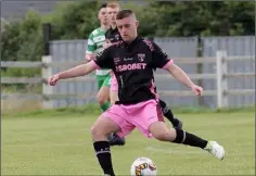  ??  ?? Adam Rochford on the ball for the Under-19s in Sunday’s home loss.