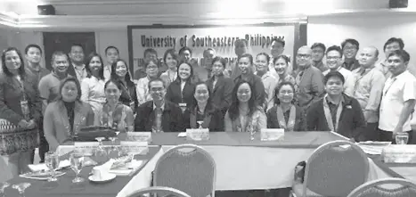  ??  ?? LEARNING. Participan­ts of the University of Southeaste­rn Philippine­s Uni-wide RDE In-House Review at Grand Menseng Hotel.