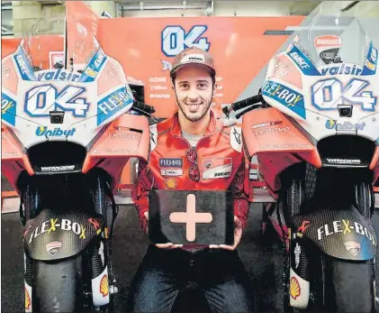  ?? FOTO: MOTOGP ?? Andrea Dovizioso, futuro asegurado con Ducati. La marca y el piloto pusieron punto y final al culebrón de la renovación