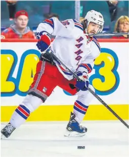  ?? FOTO: NTB SCANPIX ?? GODORD: Mats Zuccarello får mange godord av sin nye sjef i New York Rangers, Mike Quinn.